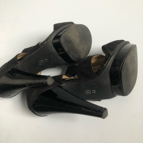 Dorothy Perkins Zippered Strap Platform Heels - Picture 5 of 9